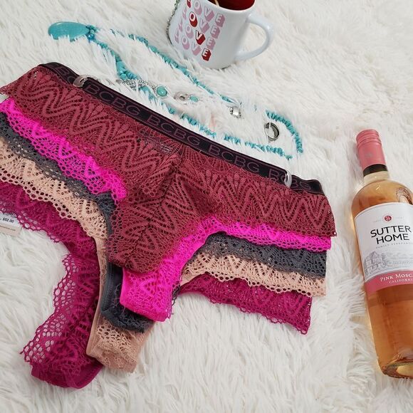 BCBG CHEEKY LARGE Multicolor 5 pack Lace Mesh Logo Waist Generation - Picture 3 of 6